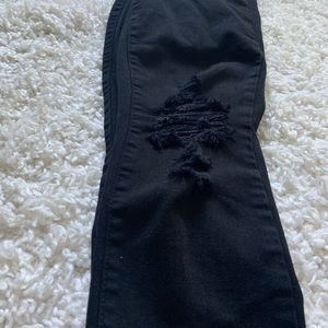 American Eagle black ripped skinny jeans